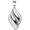 Anhänger aus 925 Silber mit 63 Zirkonia Halsschmuck 32,5x16,7mm glänzend
