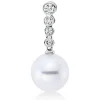 Anhänger aus 750 Weißgold Südsee-Perle 11mm weiß 4 Brillanten 0,22ct W-SI