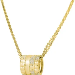 Anhänger Bead 11,6x12,4mm 585 Gold Gelbgold mit 84 Diamanten Brillanten 0,42 Ct.