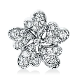 Anhänger Blume aus 750 Weißgold 31 Brillanten 0,32ct TW-SI 12,8x13,3mm