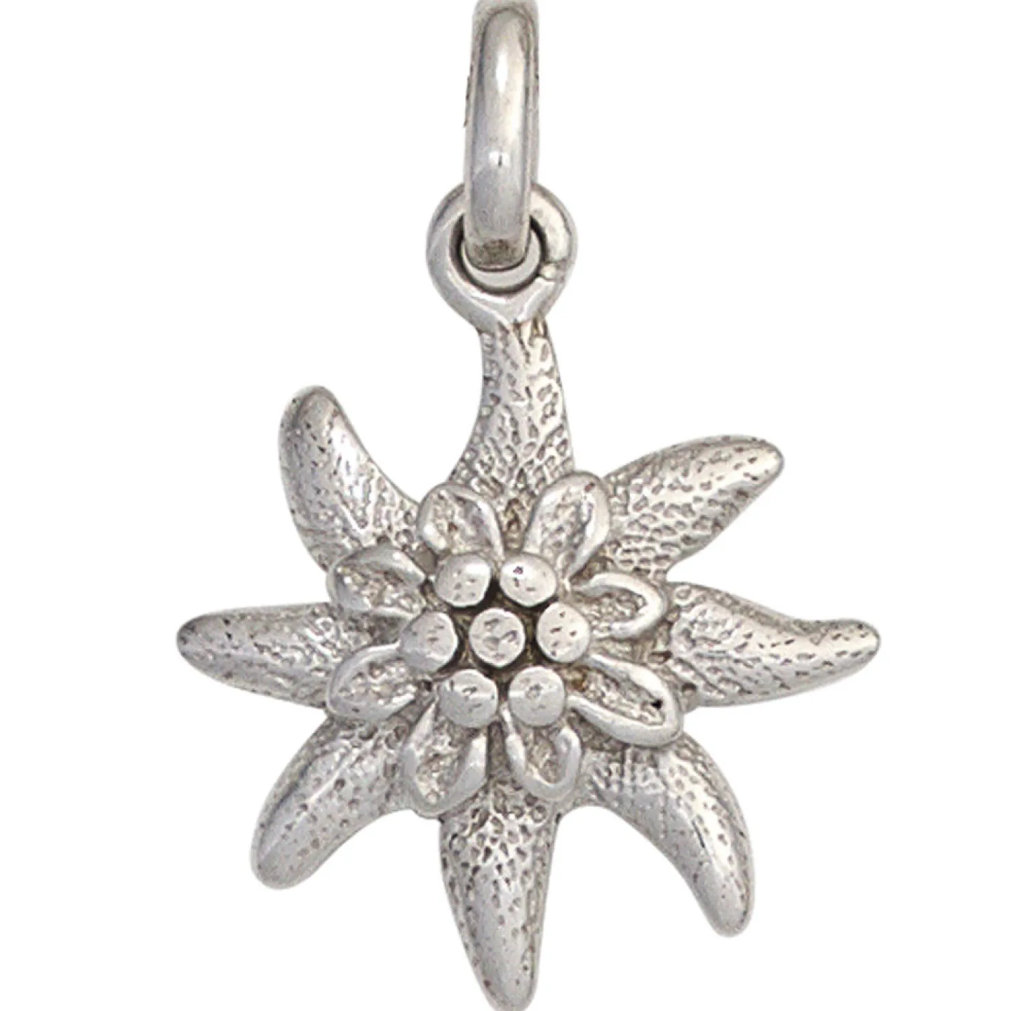 Anhänger Blume Edelweiß aus 925 echt Silber rhodiniert Halsschmuck Damen
