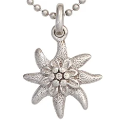 Anhänger Blume Edelweiß aus 925 echt Silber rhodiniert Halsschmuck Damen