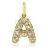 Anhänger Buchstabe A aus 750 Gelbgold 69 Brillanten 0,11ct W-SI 13x7,8mm