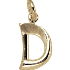 Anhänger Buchstabe D 375 Gold Gelbgold 14,1x8,7mm Halsschmuck Buchstabenanhänger