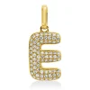 Anhänger Buchstabe E aus 750 Gelbgold 75 Brillanten 0,12ct W-SI 14,4x6,2mm