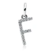 Anhänger Buchstabe F aus 750 Weißgold 16 Brillanten 0,04ct W-SI 13x4,5mm