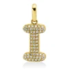 Anhänger Buchstabe I aus 750 Gelbgold 58 Brillanten 0,09ct W-SI 14,5x5,8mm