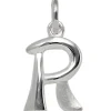 Anhänger Buchstabe R aus echtem 925 Silber glänzend teilmattiert Unisex