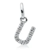 Anhänger Buchstabe U aus 750 Weißgold 11 Brillanten 0,05ct W-SI 6,5x4,8mm