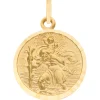 Anhänger Christophorus Medaille Ø 16,1mm aus 333 Gold Gelbgold mattiert