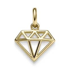 Anhänger Diamant Brillant Silhouette 14x20mm 585 Gold Gelbgold glänzend