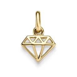 Anhänger Diamant Brillant Silhouette 9,5x15mm 585 Gold Gelbgold glänzend