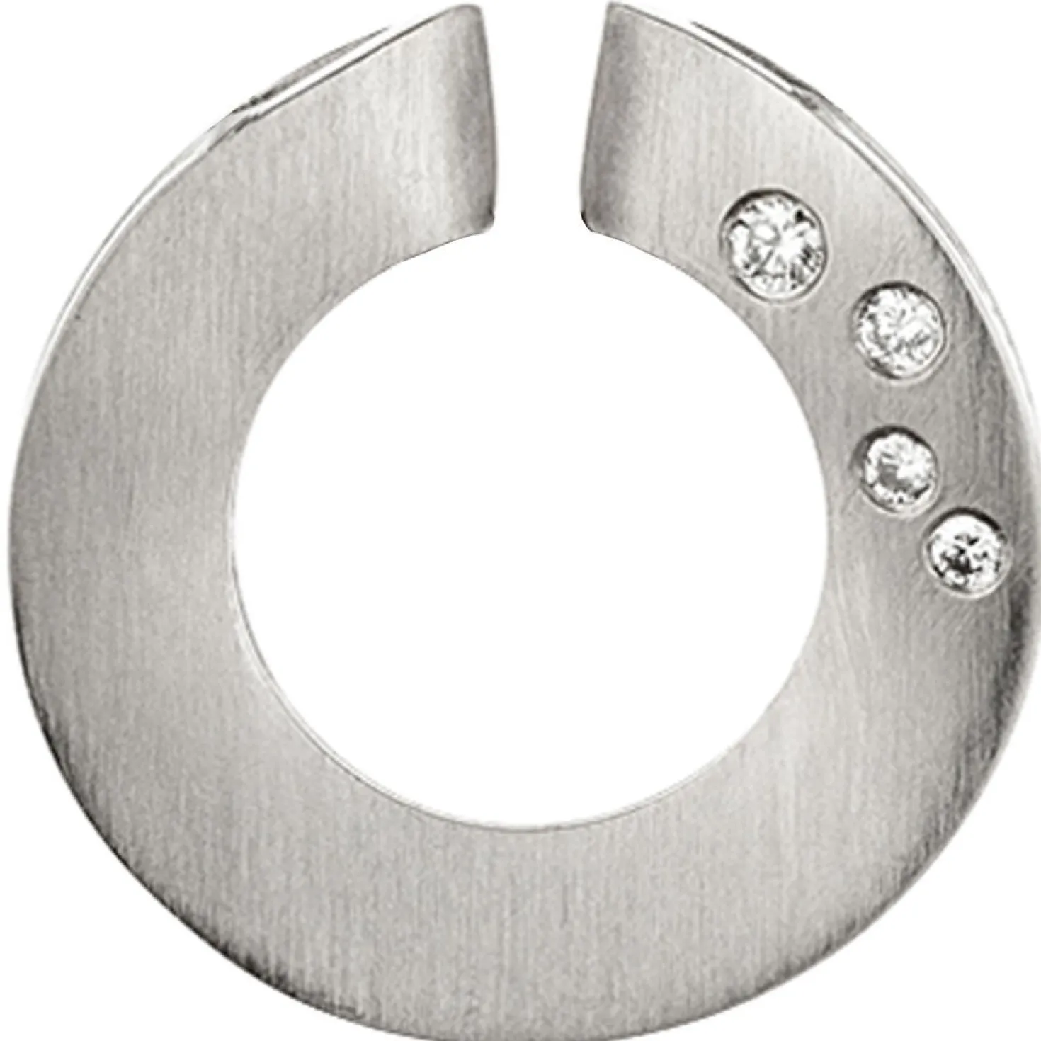 Anhänger durchbrochener Kreis Diamanten 0.06Ct W/SI Brillanten 950 Platin