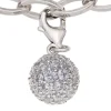 Anhänger Einhänger Charm Kugel mit Zirkonia 925 Silber, 11.2mm, Damen