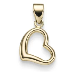 Anhänger Einhänger Halsschmuck Herz 11mm aus 585 Gold Gelbgold glänzend