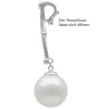 Anhänger Einhänger Muschelkernperle Perle & Zirkonia weiß 925 Silber Damen