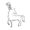 Anhänger Einhorn 16x14mm aus 925 Silber schlicht flach glänzend
