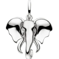 Anhänger Elefant Elefantkopf aus 925 Silber Halschmuck glänzend 21x21mm