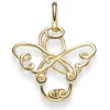 Anhänger Engel Engelchen 20x16mm aus 585 Gold Gelbgold Halsschmuck Taufe