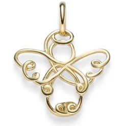 Anhänger Engel Engelchen 20x16mm aus 585 Gold Gelbgold Halsschmuck Taufe