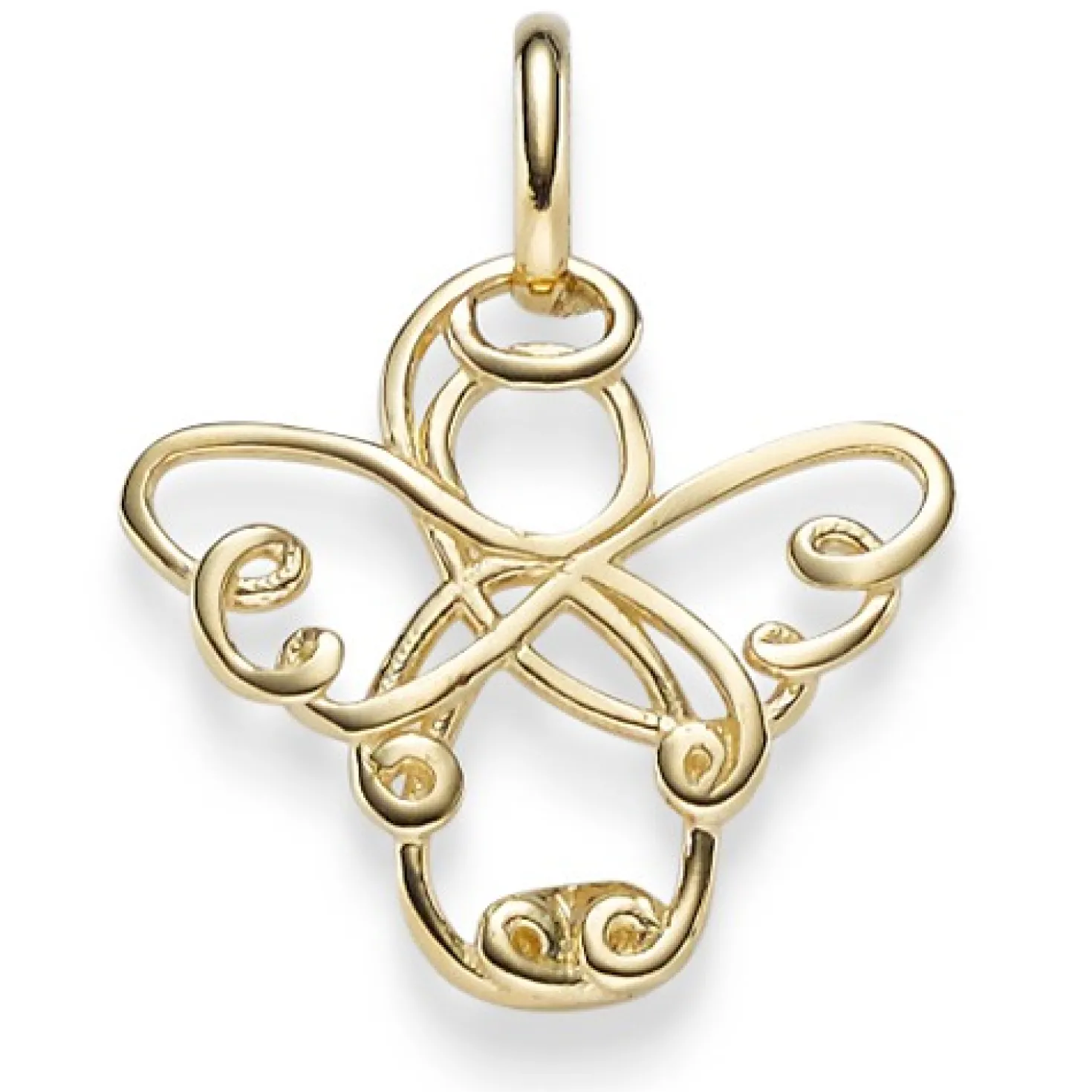 Anhänger Engel Engelchen 20x16mm aus 585 Gold Gelbgold Halsschmuck Taufe