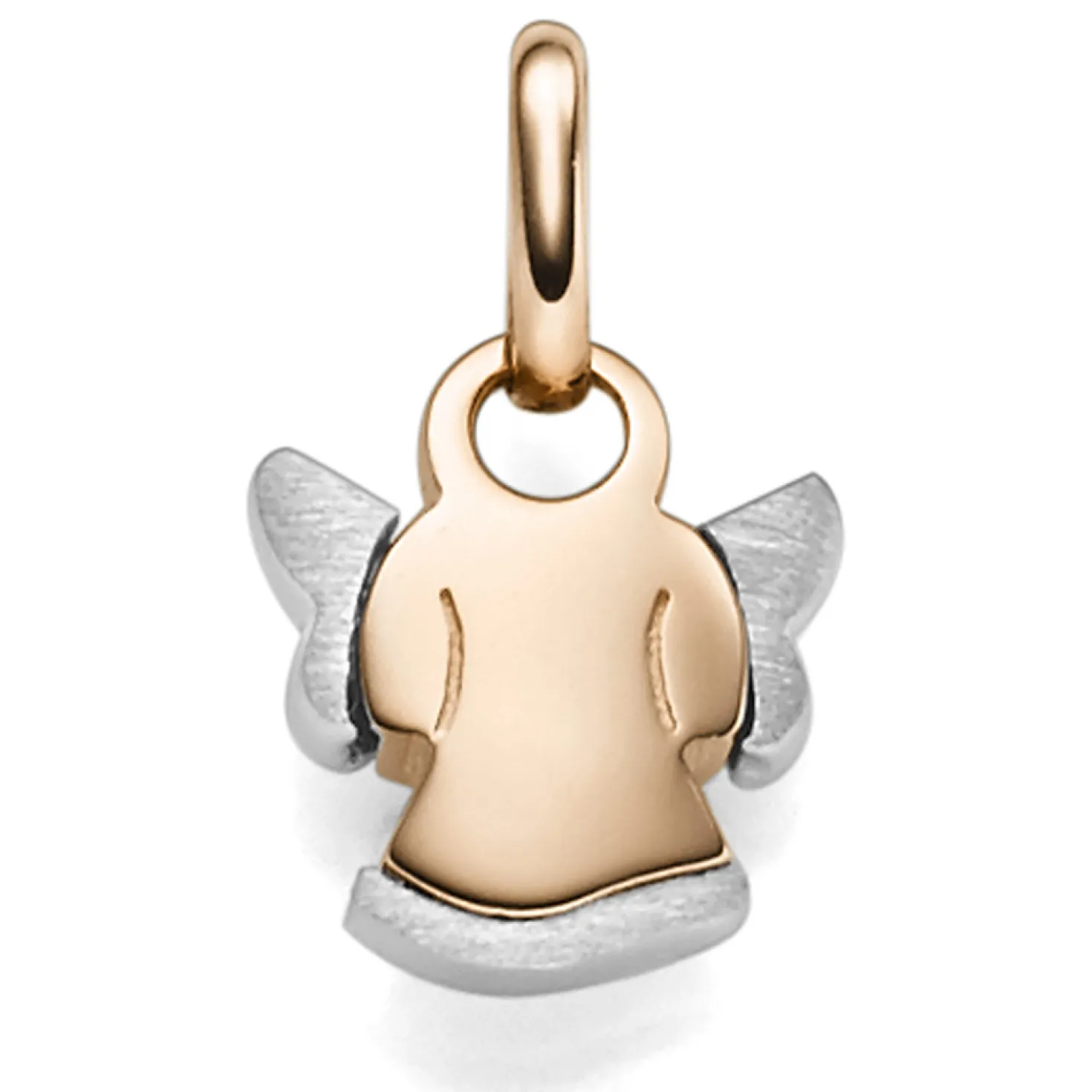 Anhänger Engel Engelchen 16,5x10mm 585 Gold Weißgold & Rotgold bicolor schlicht