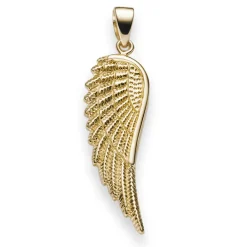 Anhänger Flügel Engelsflügel 34x9mm aus 585 Gold Gelbgold Halsschmuck
