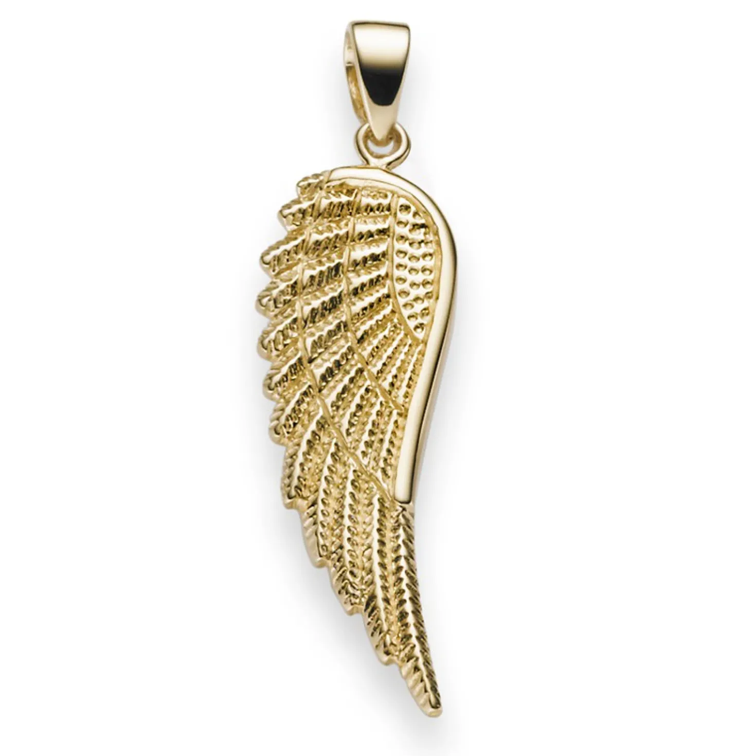 Anhänger Flügel Engelsflügel 34x9mm aus 585 Gold Gelbgold Halsschmuck