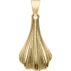 Anhänger Ginkgoblatt aus 333 Gold Gelbgold 20,6x11,4mm strukturiert