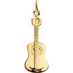 Anhänger Gitarre aus 333 Gold Gelbgold 24,6x9,4mm Goldanhänger Musik