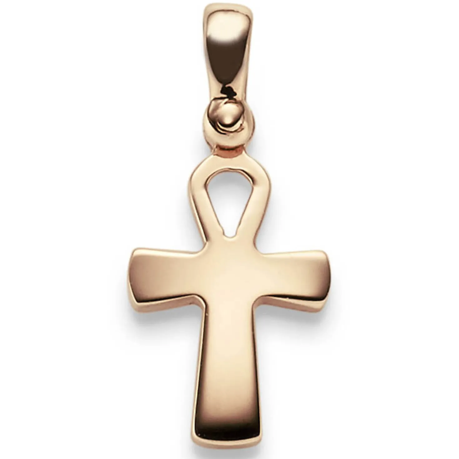 Anhänger ägyptisches Kreuz Ankh Leben & Wiedergeburt 585 Gold Rotgold 23x10mm