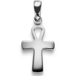 Anhänger ägyptisches Kreuz Ankh Leben & Wiedergeburt 585 Gold Weißgold 23x10mm