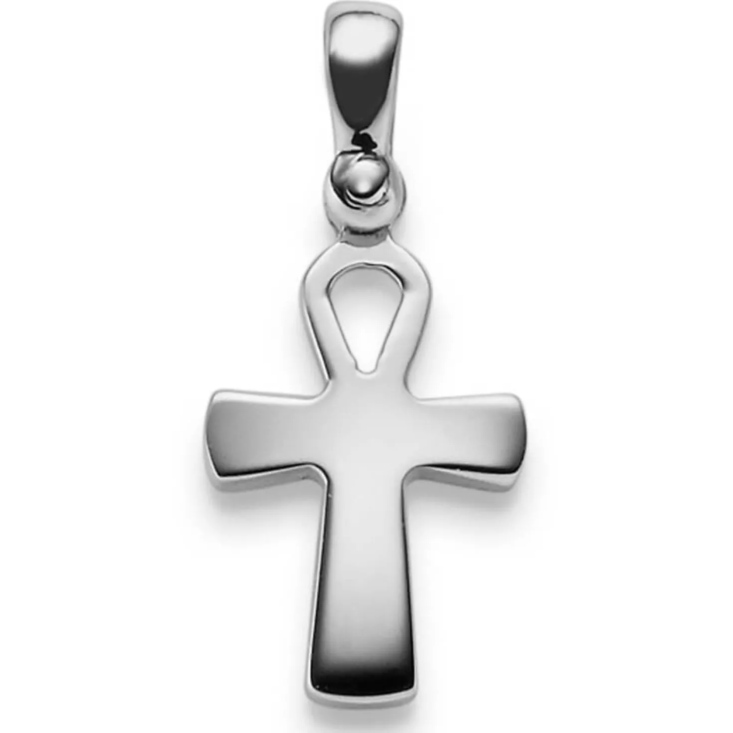 Anhänger ägyptisches Kreuz Ankh Leben & Wiedergeburt 585 Gold Weißgold 23x10mm