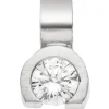 Anhänger Halbkreis aus 950 Platin mattiert mit Diamant Brillant 0,19ct. W-SI