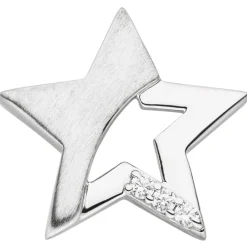 Anhänger Halsschmuck Stern mit Zirkonia 925 Silber modern Damen
