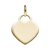 Anhänger Herz als Gravurplatte 20x13,3mm aus 585 Gold Gelbgold glänzend
