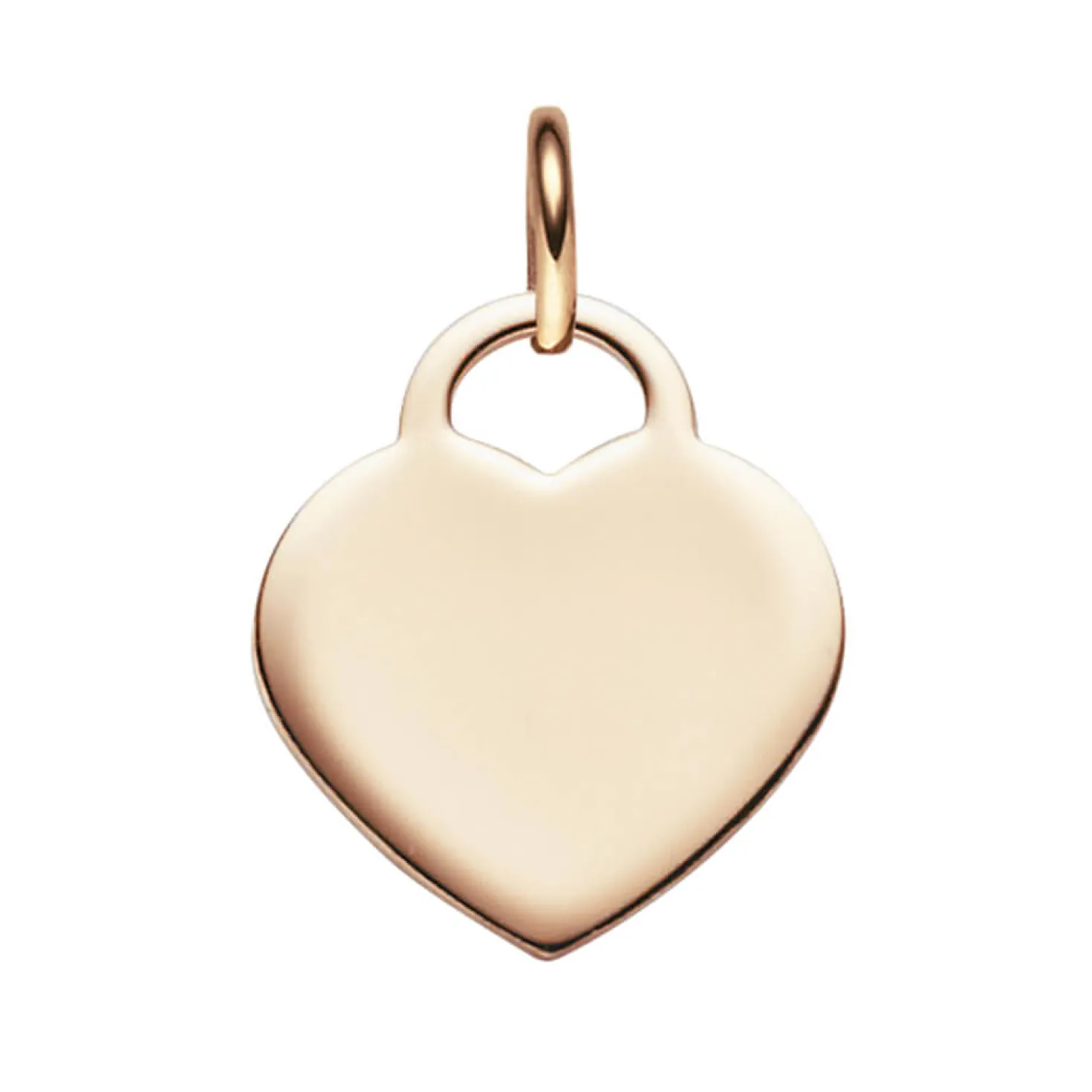 Anhänger Herz als Gravurplatte 20x13,3mm aus 585 Gold Rotgold glänzend