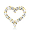 Anhänger Herz aus 585 Gelbgold 16 Brillanten 0,34ct W-SI/PI 10,7x11,7mm
