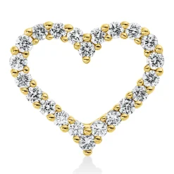 Anhänger Herz aus 585 Gelbgold 22 Brillanten 0,52ct W-SI/PI 13,7x15,6mm