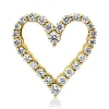 Anhänger Herz aus 750 Gold Gelbgold 26 Diamanten 0,31ct TW-SI 13,5x13,4mm