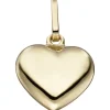 Anhänger Herz aus 925 Silber 11,4mm Silberanhänger vergoldet Herzanhänger Damen