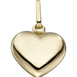 Anhänger Herz aus 925 Silber 11,4mm Silberanhänger vergoldet Herzanhänger Damen