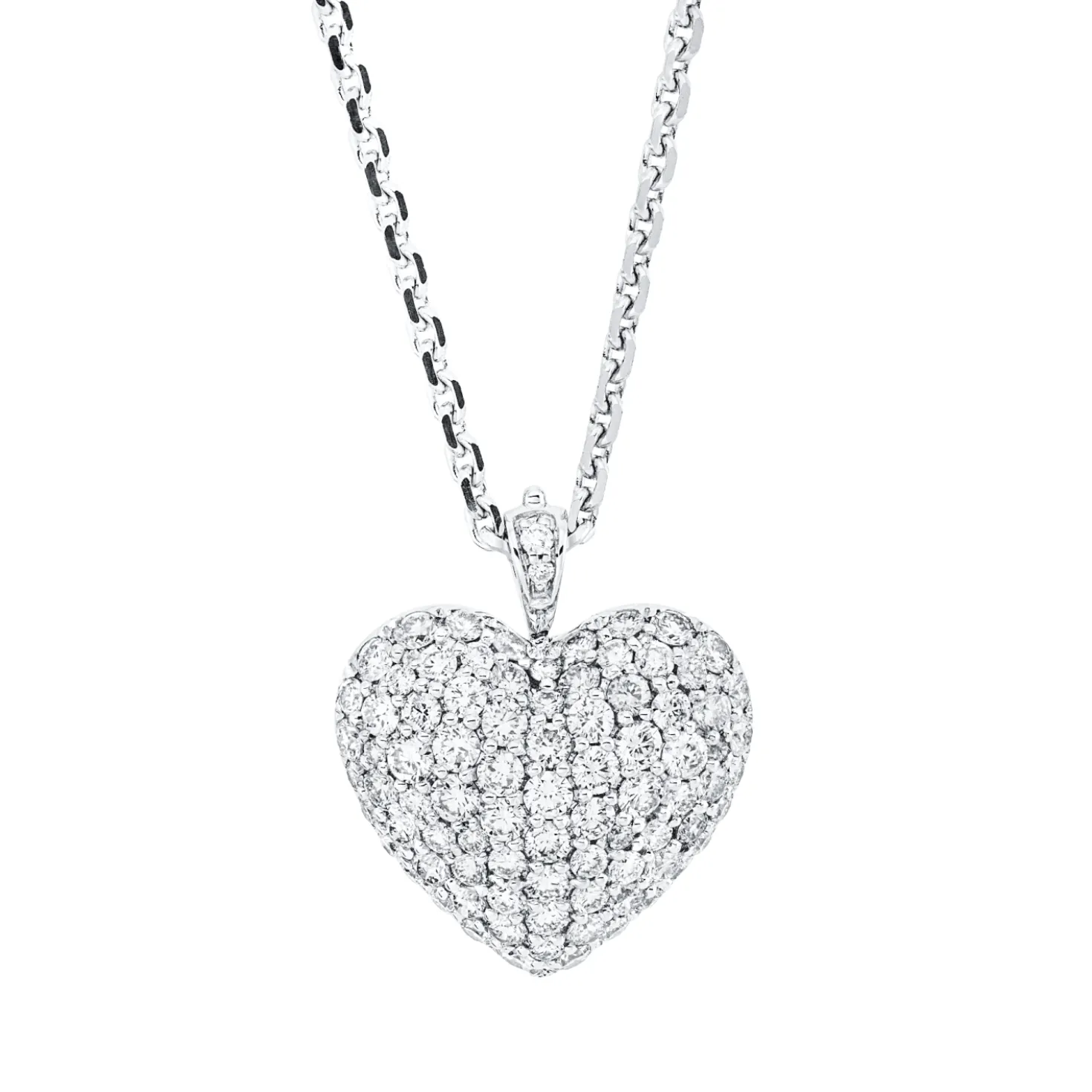 Anhänger Herz aus 750 Weißgold 86 Brillanten 1,54ct TW-VSI 19,6x16,4mm