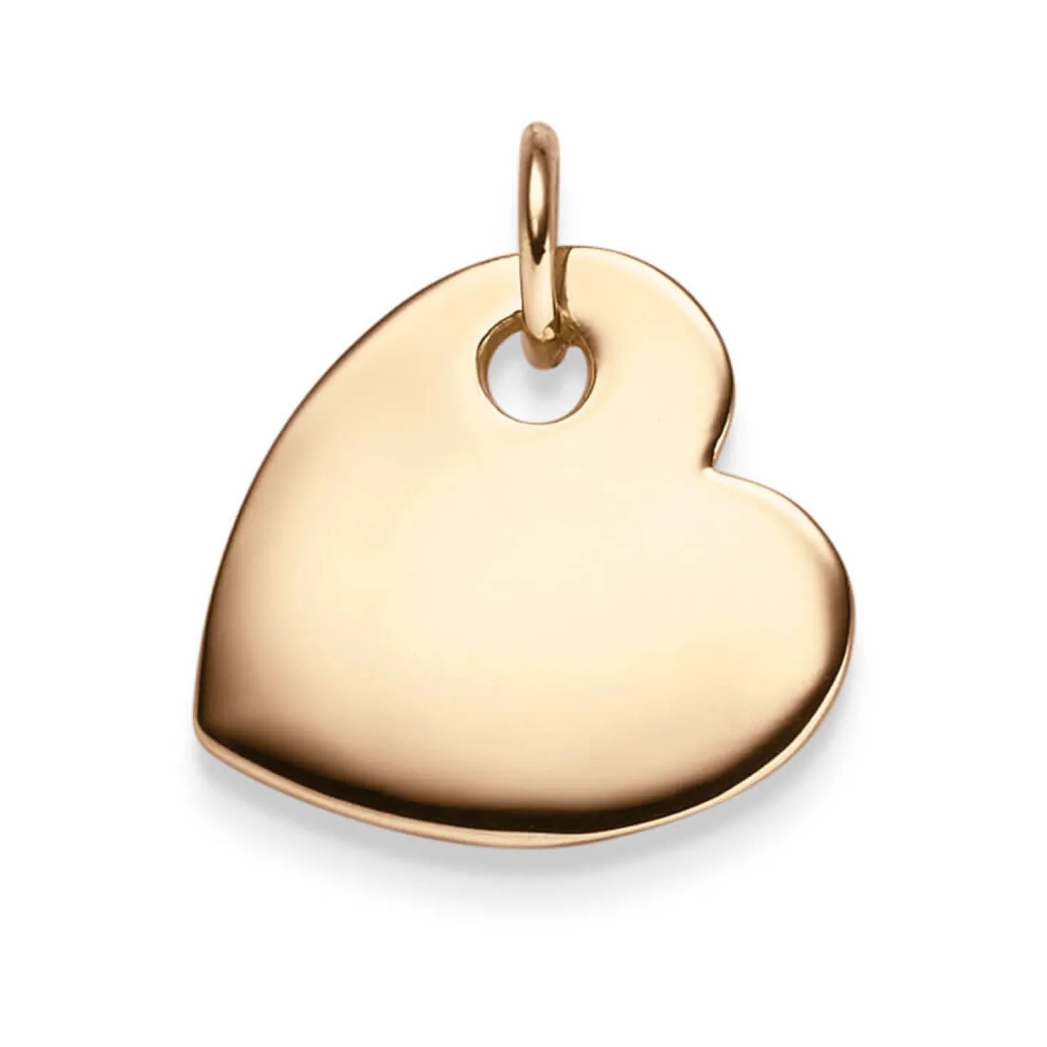 Anhänger Herz Herzchen für Gravur Gravurplatte 19,5x18mm 585 Gold Rotgold flach