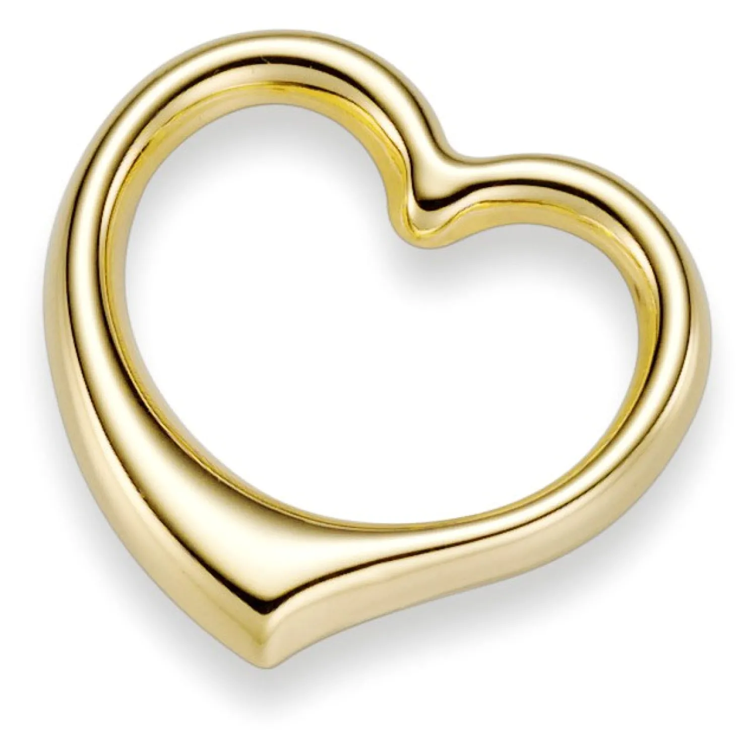Anhänger Herz 24x22mm aus 585 Gold Gelbgold Goldanhänger Schwingherz Damen