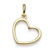 Anhänger Herz 16x23mm Silhouette 585 Gold Gelbgold schlciht glänzend