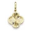 Anhänger Kleeblatt Blume 18,5x12,5mm aus 585 Gold Gelbgold diamantiert glänzend
