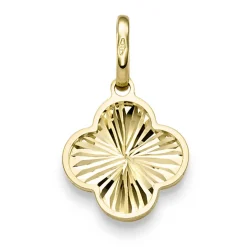 Anhänger Kleeblatt Blume 18,5x12,5mm aus 585 Gold Gelbgold diamantiert glänzend
