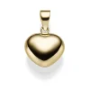Anhänger kleines Herz 17,5x12mm aus 585 Gold Gelbgold Halsschmuck glatt glänzend