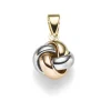 Anhänger Knoten 10,5x17mm 585 Gold Gelbgold Rotgold Weißgold tricolor glänzend